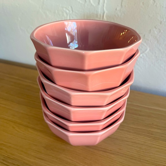 Set of 6 IKEA Pink STRIMMIG Cereal Bowls – Discontinued 6” Cottagecore Style - Picture 1 of 7